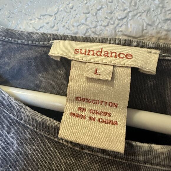 Sundance Stone Wash Trapeze Top Women’s Large Black Grey - Picture 4 of 5